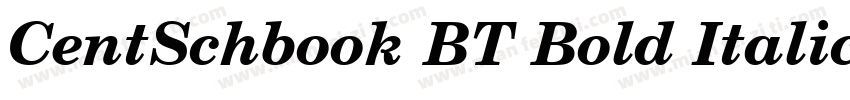 CentSchbook BT Bold Italic字体转换